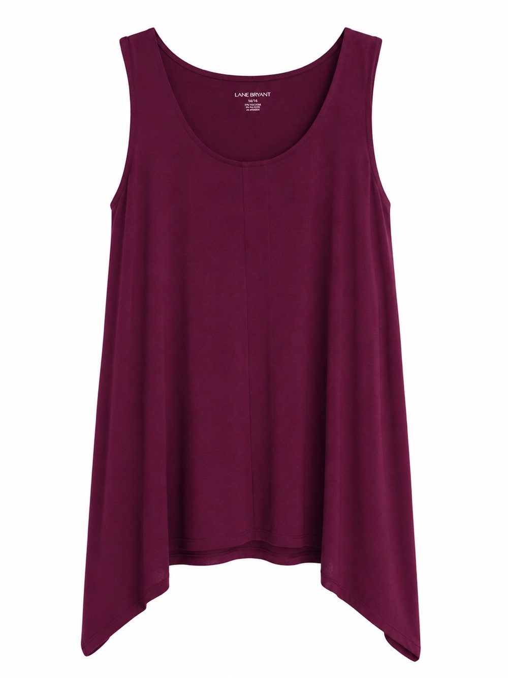 Lane Bryant Sleeveless Swing Tank Top - Berry Plum. Size 14/16